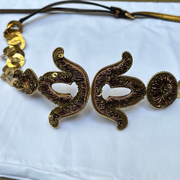 Prada Vintage Hammered Beaded Belt